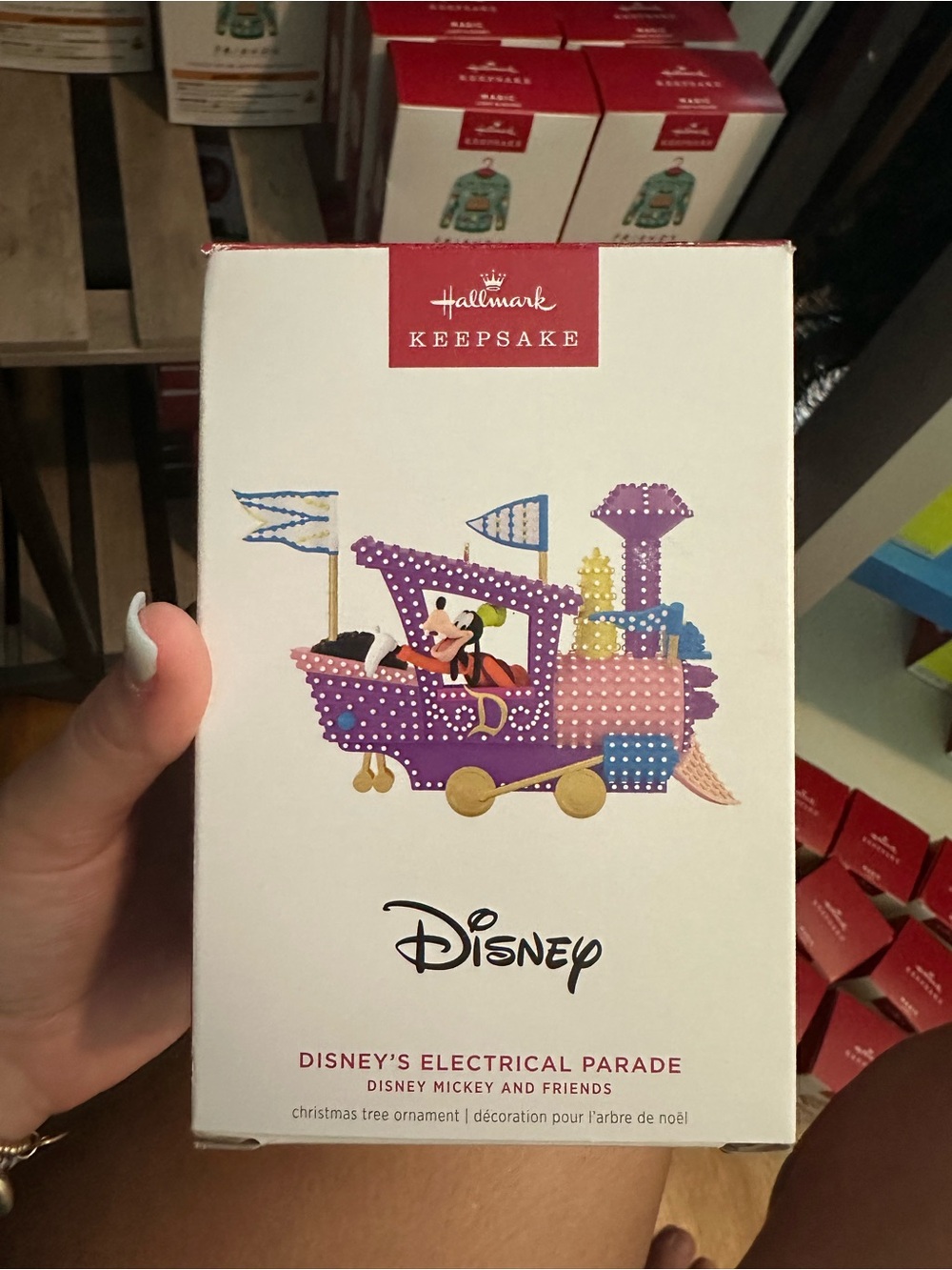 Hallmark Keepsake Disney Mickey's Electrical Parade Purple Train Ornament